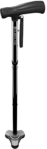 Drive Devilbiss HurryCane Folding All-Terrain Cane/ Walking Stick, Black