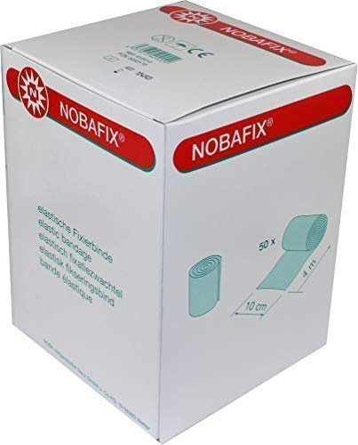 600 Stück (12 x 50) Nobafix Mullbinden elastische Fixierbinden von Nobamed(10 cm x 4 m)