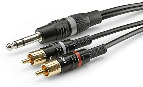 Estate Cable HBP-6SC2-0600 - Cavo di collegamento audio/RCA, 2 connettori RCA, 1 connettore jack