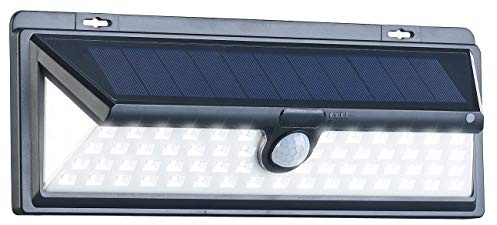 Luminea Bewegungsmelder: Solar-LED-Wandleuchte, Bewegungs-Sensor & Akku, 800 Lumen, 13,2 Watt (Solar Wandleuchten Bewegungsmelder, Solarbewegungsmelderlampen, Akkus)
