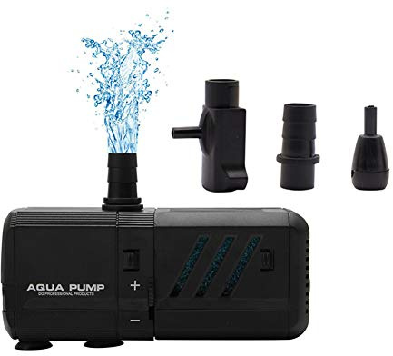 MQ Submersible Aquarium Water Pump 130GPH (500L/H, 6W) with Filters and Water Nozzles, Ultra Quiet for Aquarium, Fish Tank, Pond, Fountain, Hydroponics