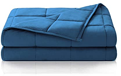 Dailydream Coperta ponderata terapeutica cotone, 9,5 kg, per adulti, 155 x 200 cm, blu