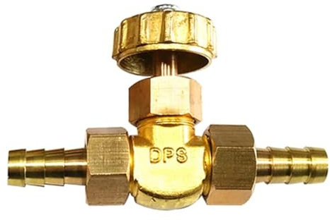 Valvola ad ago in ottone a gomito per tubo in ottone Gas/aria/GPL che regola la valvola ad ago ad angolo a saracinesca (parallelo φ8mm)