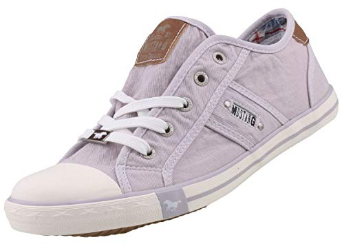 MUSTANG Damen Canvas Sneaker Lila (Flieder), Schuhgröße:EUR 44