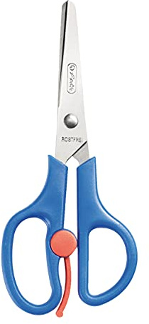 Herlitz Bastelschere / 13cm / rund / Farbe: blau
