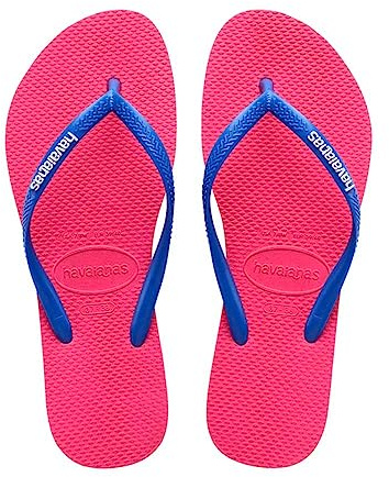 Havaianas Slim Logo, Infradito Donna, Pink Electric, 33/34 EU