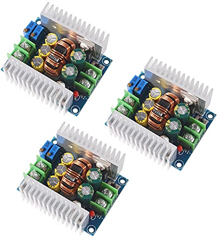 3pcs 20A 300W CC CV Step Down Module Adjustable DC 6-40V to 1.2-36V Voltage Regulator Buck Converter Constant Current Power Supply Module (3PCS)