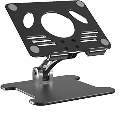 zlw-shop Stand de Tablette de Bureau en Aluminium, Support de téléphone réglable de Hauteur/Angle de Double axe, Support de Dessin de Tablette Pliable, Support Tous Les 4-13Téléphones et tablettes