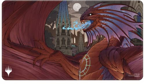 Ultra PRO - Vit sydd kortlekmatta för MTG: Mars of The Machines Aftermath ft. Niv-Mizzet - skydda kort under spel från skrapor och repor, perfekt som överdimensionerad PC-spelmusmatta
