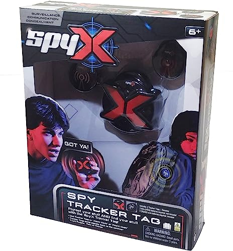 SpyX - Tracker Tag For Kids - Attach, Protect and Find Your Gadgets For Fun Spy Missions - Includes 2 SpyTags - Features Alarm and Search Play Modes, Works Upto 20M, 6+ Years