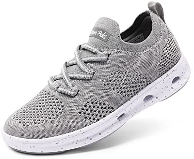 DREAM PAIRS Kids Zapatillas para Niñas y Niños sin Cordones Bambas Deportivas para Running Tela Transpirables Slip On,Size 36,Gris,SDFS2317K