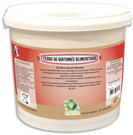 Prefor Terre de diatomée Alimentaire Seau 3L 1.5kg