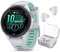 Wearable4U Garmin Forerunner 265S Music GPS Running 42mm Smartwatch, Whitestone with AMOLED 2.8 cm Touchscreen Display White Earbuds Bundle