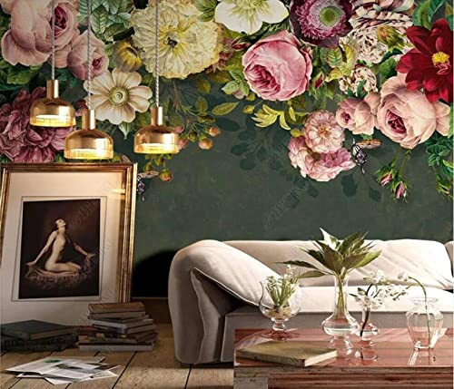 Carta Da Parati 3D Olio Europeo Dipinto A Mano Su Tela Fiore Carta Da Parati Camera Letto Moderna Fotomurali 3D Gigante Murale Decorazione