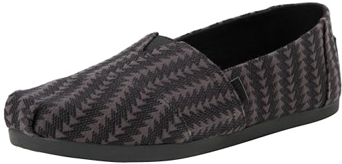 TOMS Alpargata Cloudbound, Mocasines Planos Mujer, Black Triangle Woven, 38.5 EU