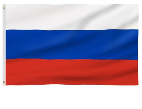 Drapeau de la Fédération de Russie 150X90cm - 2 Œillets en Métal, Couleurs Vives - Pour Événements Sportifs, Fêtes, Défilés