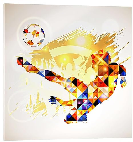 Posterlounge Fußballkonzept Acrylglasbild von TAlex 70 x 70 cm Bunt Wandbilder Wanddeko