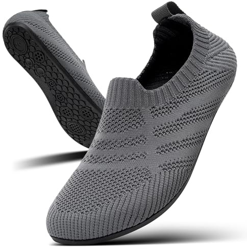 KOWAYI Chaussons Hommes Pantoufles Femme D'intérieur Confortables à Semelle Souple Antidérapant Respirant Chaussons Maison Unisex-SHENHUI-43