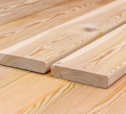 Glattkantbretter 21 x 95 mm Sibirische Lärche Profilholz A/B Sortierung (Länge 2.0m) 8-er Pack