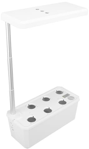 Riuulity Intelligente Pflanzmaschine, LED-Hydrokultur-Pflanzsystem, Einfach zu Bedienen, Benutzerfreundlich, Indoor-Pflanzlösung mit Fortschrittlicher Technologie für Schnelles (White)
