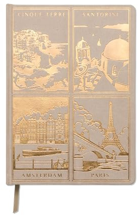 Designworks Ink Anderson Design Weltreise-Tagebuch mit Wildledereinband, 192 linierte Seiten und Satin-Marker, 19 x 26 cm