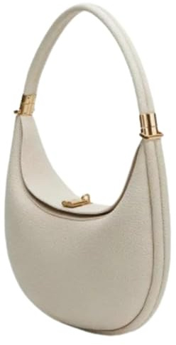 Upbull Borsa a tracolla a mezzaluna a spalla media, borsa a tracolla a mezzaluna, borse hobo eleganti borse tote borsa, bianco, Small