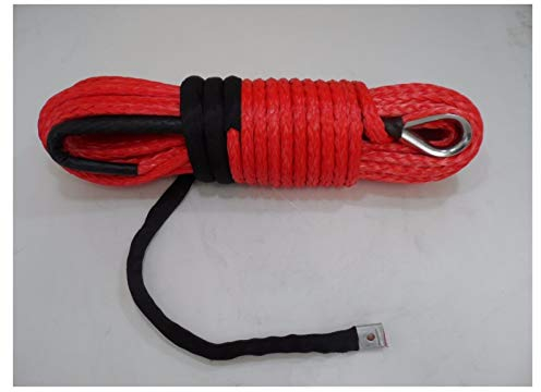 BomDog Abschleppseil, Rot, 11 Mm X 30 M, Synthetisches Seil, Synthetisches Ersatzseil Für Winde, Offroad-Seil, Abschleppseil Mit Windenseil