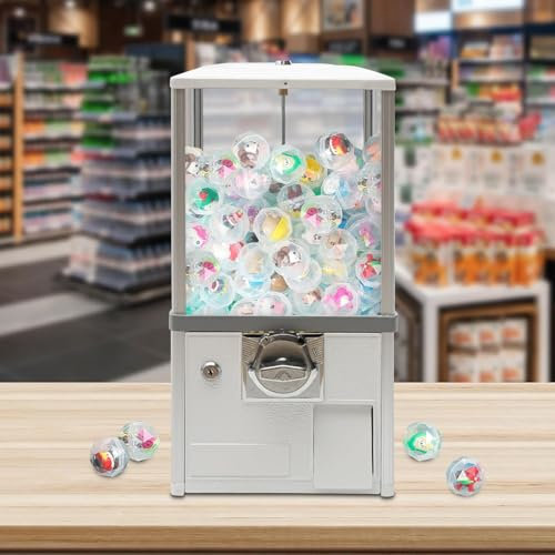 ZIXIAOS Máquina Expendedora Máquina Expendedora De Dulces Máquina Expendedora Estable Máquina Expendedora para Patio De Juegos Máquina Arcade Linda para Vacaciones,White