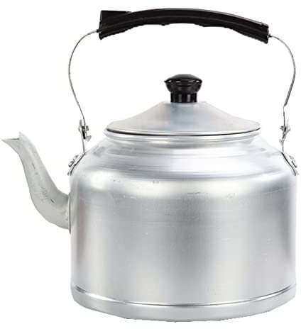 Vintage Aluminium Flötenkessel mit großer Kapazität für Gas- und Kohleöfen, Retro-Teekanne für Zuhause