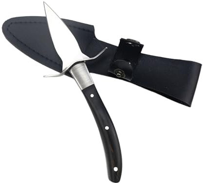 QOKLIYUI Outil d'écaillage des huîtres, Solide en Acier Inoxydable, Pas Facile à endommager, Couteau d'écaillage des huîtres, Noir