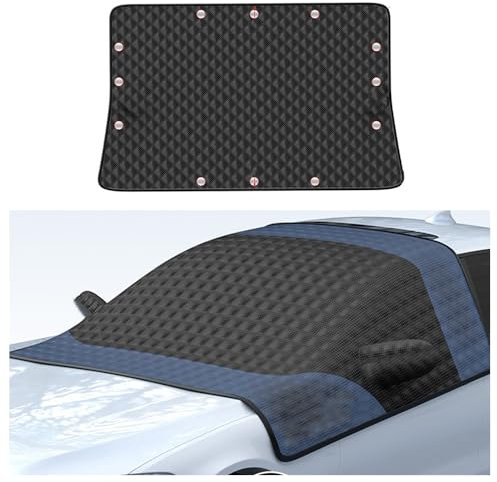 WEQTYSAB Auto Windschutzscheibenabdeckung, für VW Caddy 2005-2018 Faltbare Frontscheibenabdeckung Winter Sommer Scheibenfrostschutz Abdeckung