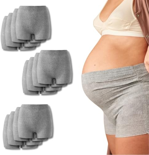 WE ARE MAMMAS Bragas Postparto Desechables Maternidad Alta Sujecion Transpirables Sin Latex Sin Malla Ropa Interior Mujer Talla Unica 36 44 Braguitas Maternidad Hospital Recuperacion Parto - Pack 12