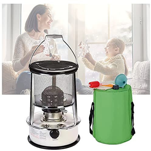 Smoke-Free Portable Kerosene Stove, Kerosene Heaters Burner Kerosene Stove Space Heater Smoke-Fuel-Efficient Outdoor Camping Stove/6L-6 Dochte-2 Handschuhe