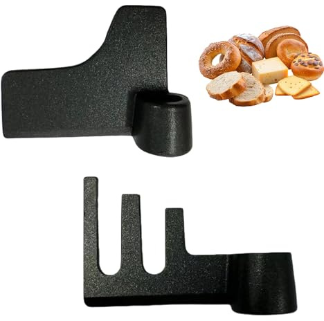 AYNKH Lot de 2 palettes de machine à pain compatibles avec machine à pain Panasonic, palettes de mélange pour machine à pain, revêtement en téflon antiadhésif pour remplacement de machine à pain, noir