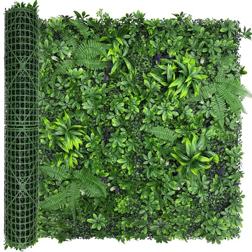 DOPGIB Artificial Green Boxwood Grass Wall Roll: 48x120（40SQFT） UV Protected Ivy Privacy Hedge Fence Screen for Chain Link Fences Panel Indoor,Outdoor Patio Balcony & Garden