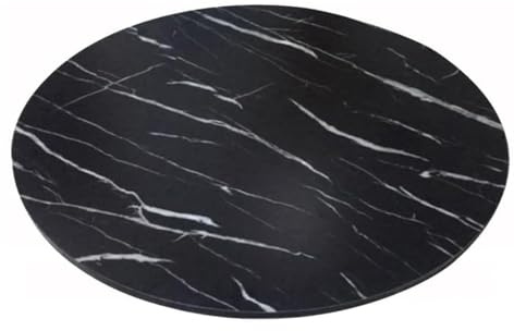 30in 36in Großer Drehteller aus Holz Lazy Susan Serviertablett Runder Esstisch-Drehteller 360° Schwenkbares Möbeltablett(Black,50cm/20)