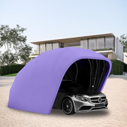 Robuster mobiler Carport, faltbare, einziehbare Markise, langlebiger Allwetter-Unterstand für Wohnmobil und Hausgarage, 5,9 m x 2,7 m x 2,45 m
