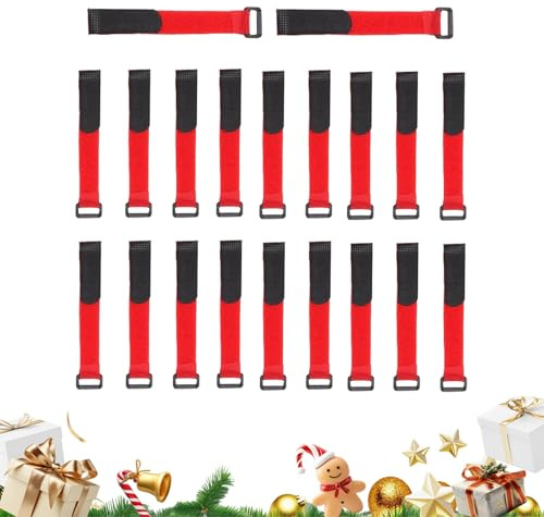 Generisch Garlands Attachment Straps for Railings, 20-Piece Seasonal Wreath Holder Straps Christmas Decoration Garlands Hangers for Railings Stairs Fences Fireplaces Home Office and