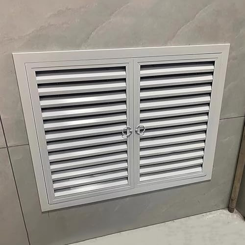 Portello di accesso in metallo ventilato con doppia porta e maniglia, porta di accesso a feritoie per soffitta e cucina, piastra di copertura da parete per cablaggio e riscaldamento