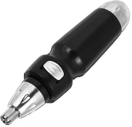 Générique Tondeuse à Poils de Nez Électrique sans Piles Moteur Puissant 2W Tête Ronde Sécurisée 360° Capture Design Noir Ergonomique Épilateur Précis pour Usage Nasal Quotidien Longue