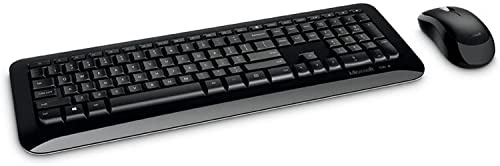 Microsoft Wireless Desktop 850 Keyboard and Mouse Combo – Euro English Layout – AES Encryption, 2.4 GHz USB Dongle (Renewed)