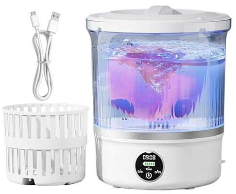 Portable Washing Machine, Waterproof, 23x19.5x19.5, Mini Laundry Machine Portable Washer And Dryer, Mini Washing Machines, Stable Operạtion, For Small Clothes Underwear