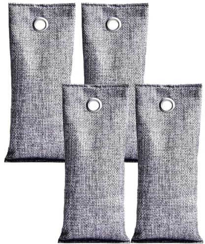 Carbón activado absorbente de olores, bolsas purificadoras de aire de carbón de bambú natural, ambientador para armario, coche, oficina, 70g para el hogar.-