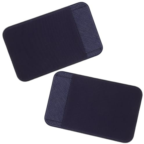 Générique Lot de 2 Porte-Cartes Adhésifs en Cuir PU Bleu Marine, Support Portefeuille Autocollant pour Téléphone Portable, Poche Arrière Compacte et Réutilisable, pour Transporter Cartes