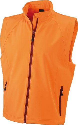 James & Nicholson Herren Jacke Softshellweste orange (orange) X-Large