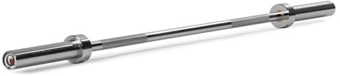 Titan Fitness 60in Olympic Weightlifting Barbell, 500 LB Capacity, 28mm Grip Shaft, Chrome Finish, Bronze Bushings, Olympic-Sized Weight Sleeves