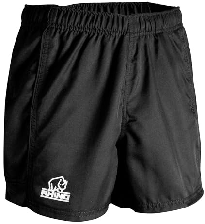 Rhino Unisex-Youth Auckland Short Rugby, Black, LB