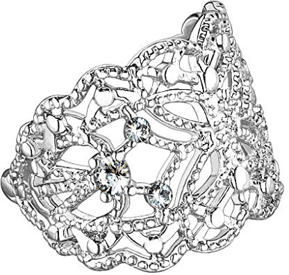beyoutifulthings Ohr-klemme FILIGRANER SCHMETTERLING ZIRKONIA clear Ohringe Ohr-ringe Ohr-clip Fake-Piercing Messing Silber