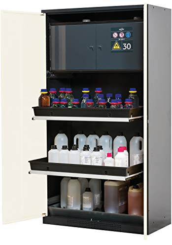 ASECOS Chemikalienschrank CS (F) RAL 7016/RAL 9010 3xTA zur Lagerung von Nicht entzündbaren Gefahrstoffen in Arbeitsräumen