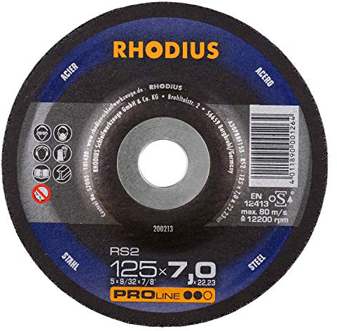 Rhodius RS2 Lot de 25 rondelles en acier pour meuleuse d'angle Ø 125 mm